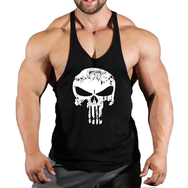 Camiseta Tank Top Hombre Fitness – Algodón Sin Mangas Estilo Bodybuilding
