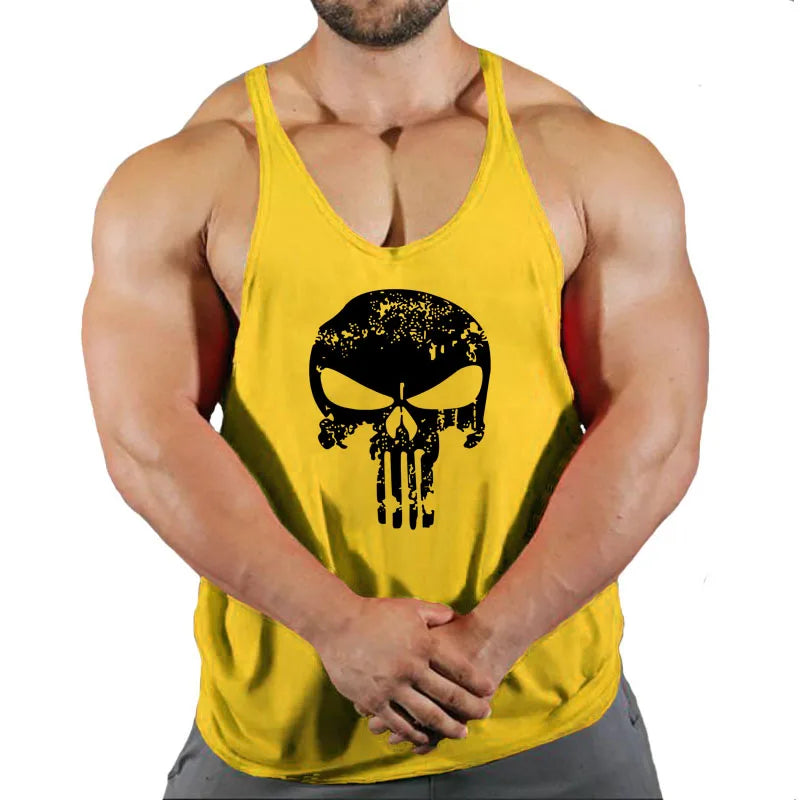 Camiseta Tank Top Hombre Fitness – Algodón Sin Mangas Estilo Bodybuilding
