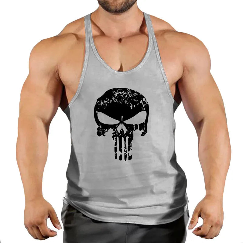 Camiseta Tank Top Hombre Fitness – Algodón Sin Mangas Estilo Bodybuilding