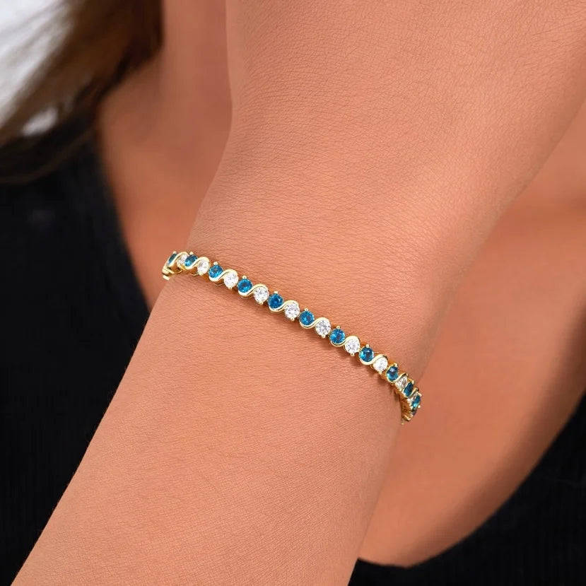 ✨ Pulsera Tennis Dorada con Zirconias – Elegancia que Brilla Contigo ✨