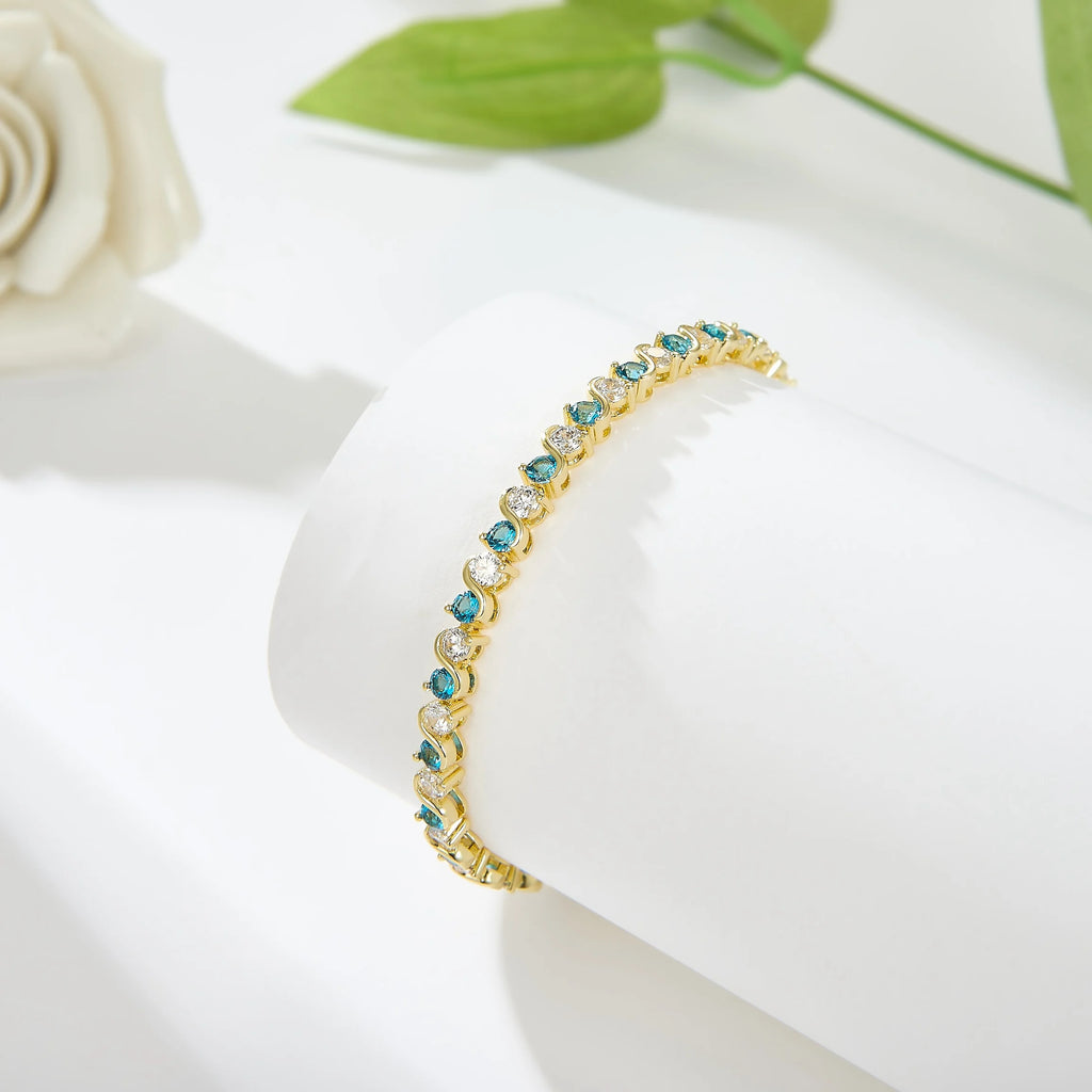 ✨ Pulsera Tennis Dorada con Zirconias – Elegancia que Brilla Contigo ✨