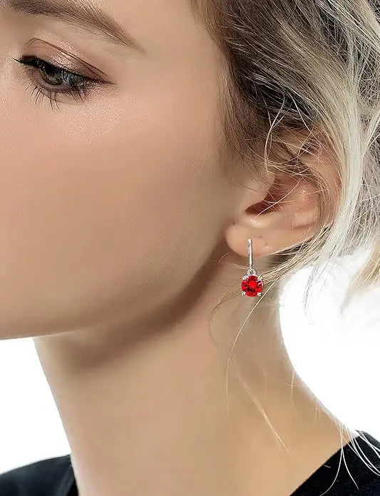 Set de 6 Pendientes Colgantes Multicolor con Zirconias