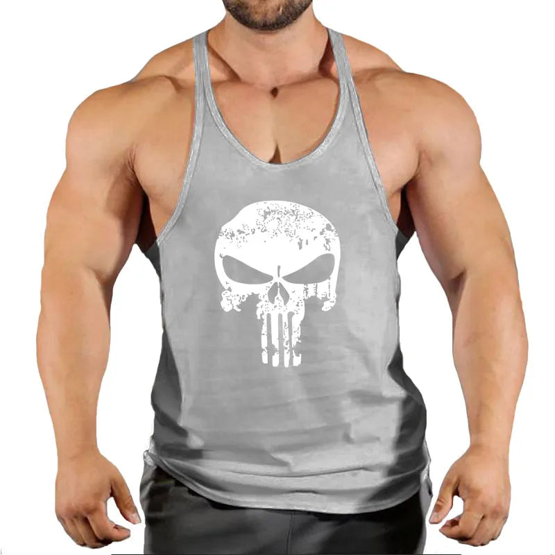 Camiseta Tank Top Hombre Fitness – Algodón Sin Mangas Estilo Bodybuilding