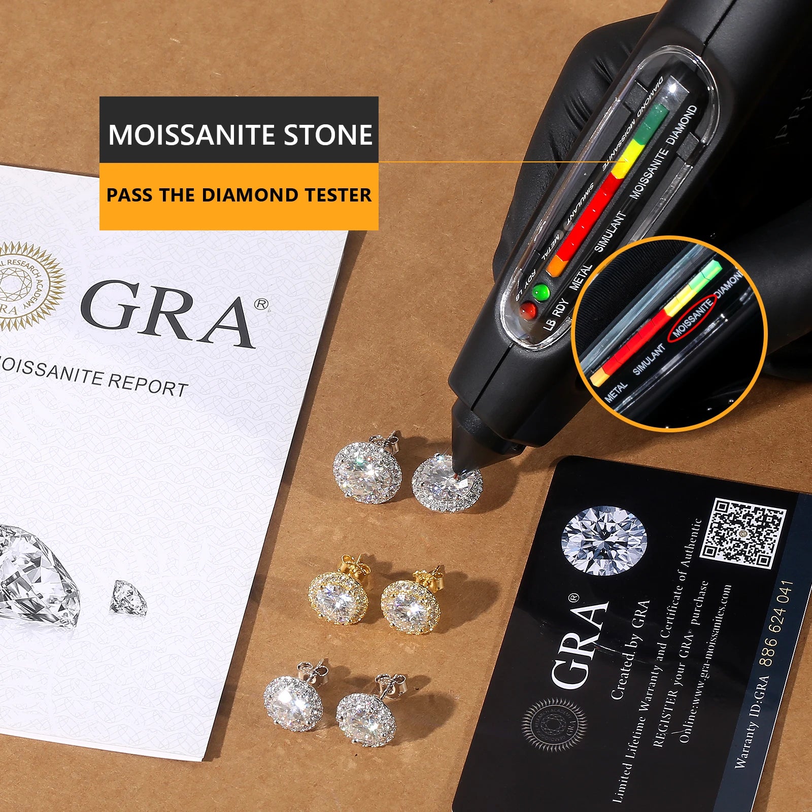 💎Pendientes Stud de Plata 925 con Moissanita – Brillo que Enamora