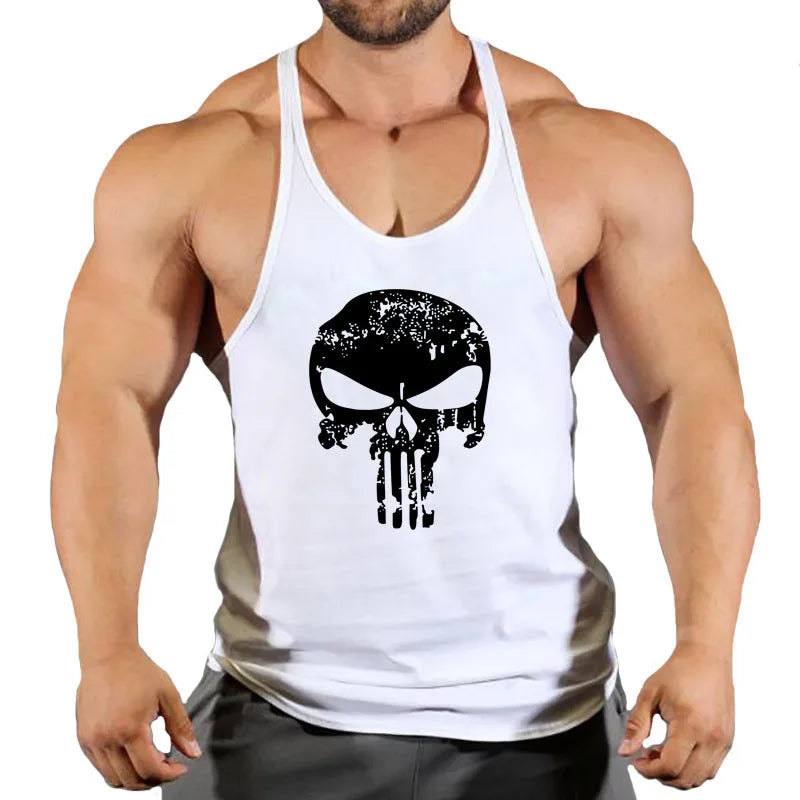 Camiseta Tank Top Hombre Fitness – Algodón Sin Mangas Estilo Bodybuilding