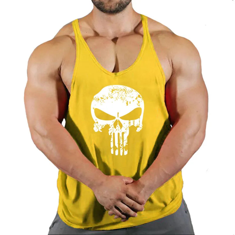 Camiseta Tank Top Hombre Fitness – Algodón Sin Mangas Estilo Bodybuilding