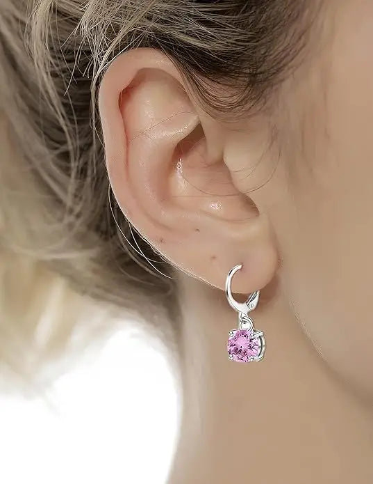 Set de 6 Pendientes Colgantes Multicolor con Zirconias