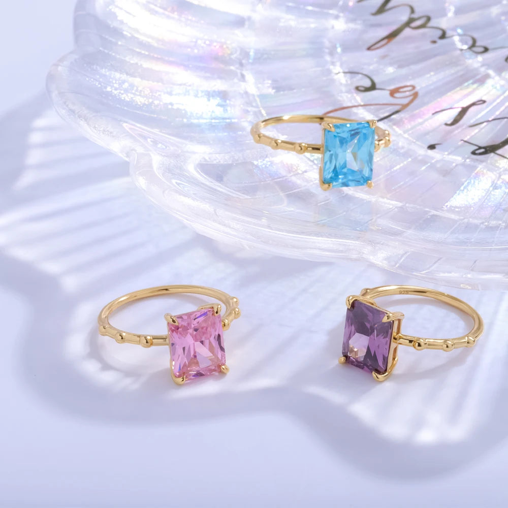 Anillo Minimalista de Plata 925 con Amatista