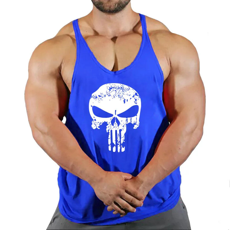 Camiseta Tank Top Hombre Fitness – Algodón Sin Mangas Estilo Bodybuilding