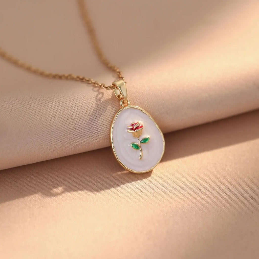 ✨ COLLAR DE ROSA DORADA ✨