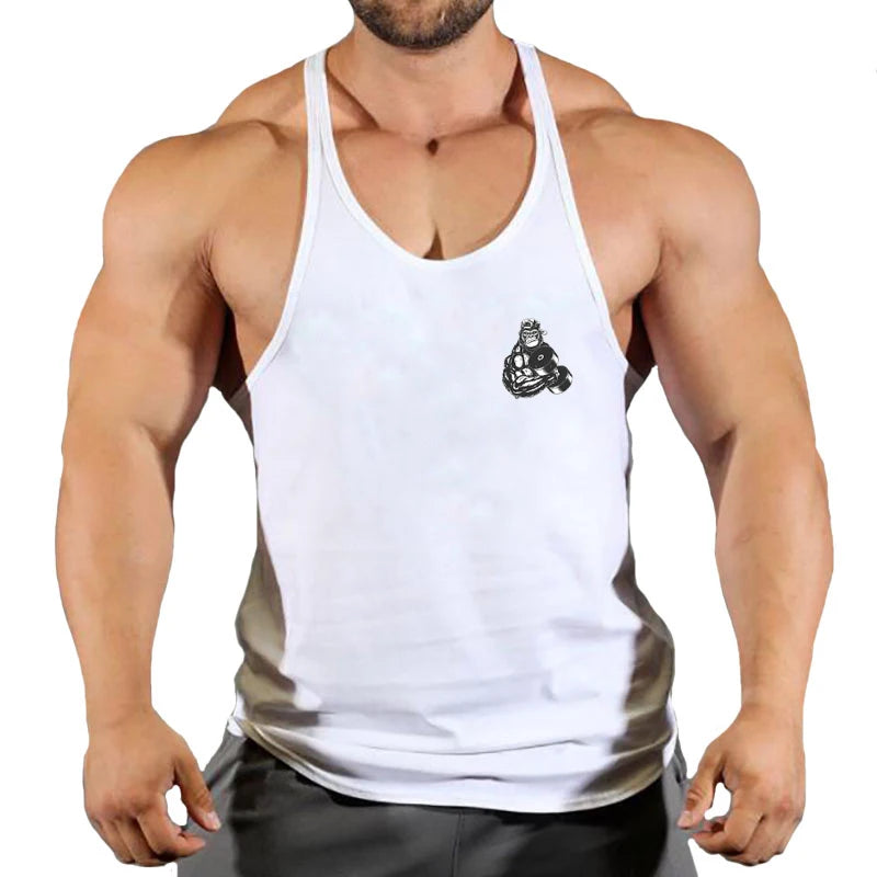 Camiseta Tank Top Hombre Fitness – Algodón Sin Mangas Estilo Bodybuilding