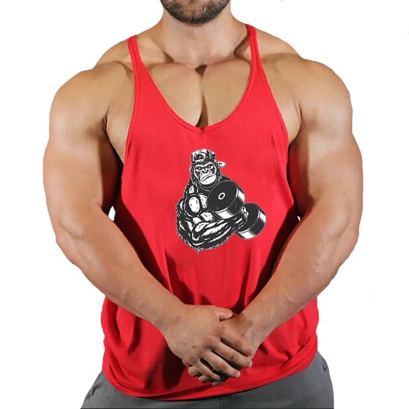 Camiseta Tank Top Hombre Fitness – Algodón Sin Mangas Estilo Bodybuilding