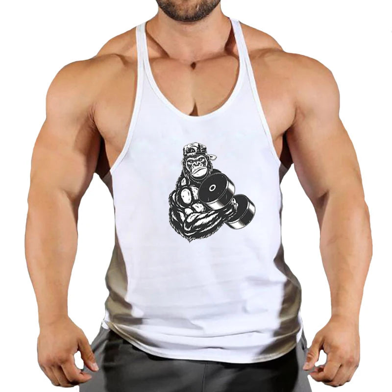 Camiseta Tank Top Hombre Fitness – Algodón Sin Mangas Estilo Bodybuilding