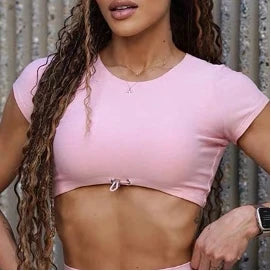 Conjunto Deportivo Mujer – Crop Top + Leggings V-Back | Gym & Yoga