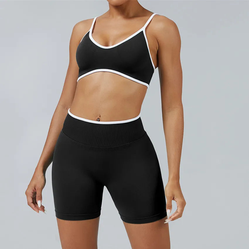 Conjunto Deportivo Mujer 2 Piezas Push Up – Leggings Cintura Alta + Crop Top Manga Larga (XP219)  ✨