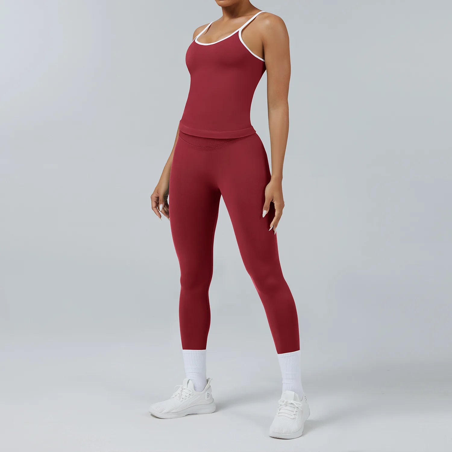 Conjunto Deportivo Mujer 2 Piezas Push Up – Leggings Cintura Alta + Crop Top Manga Larga (XP219)  ✨