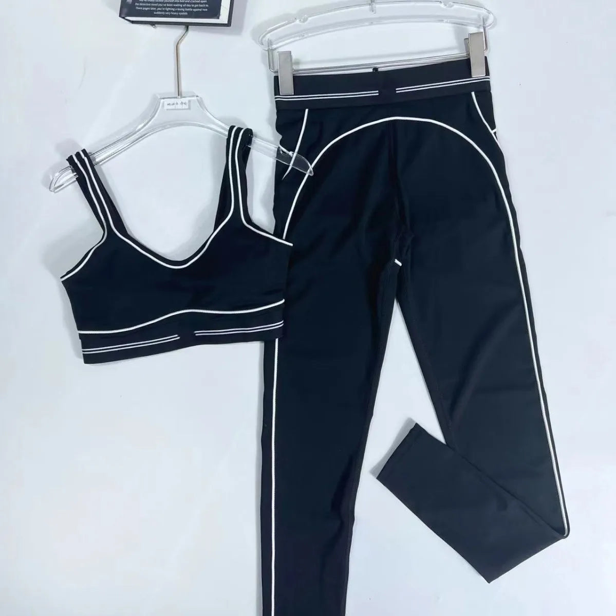 Conjunto Deportivo Seamless Mujer 2 Piezas – Leggings Cintura Alta + Top Fitness