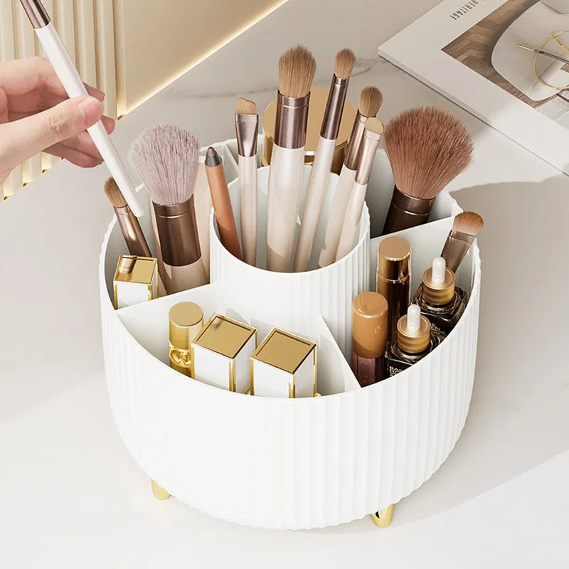 Organizador de Maquillaje Giratorio 360° – Gran Capacidad para Tocador y Baño