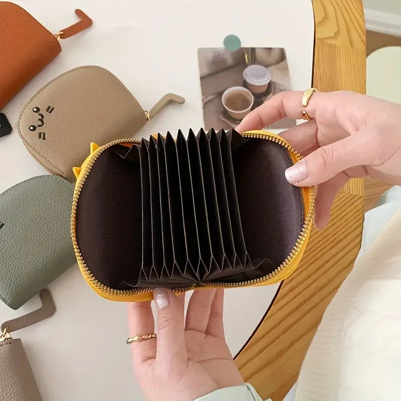 Cartera Mujer Diseño Gato – Monedero Cute con Porta Tarjetas Multiespacios