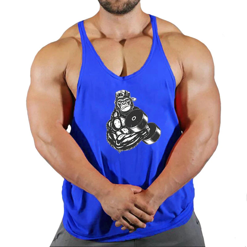 Camiseta Tank Top Hombre Fitness – Algodón Sin Mangas Estilo Bodybuilding