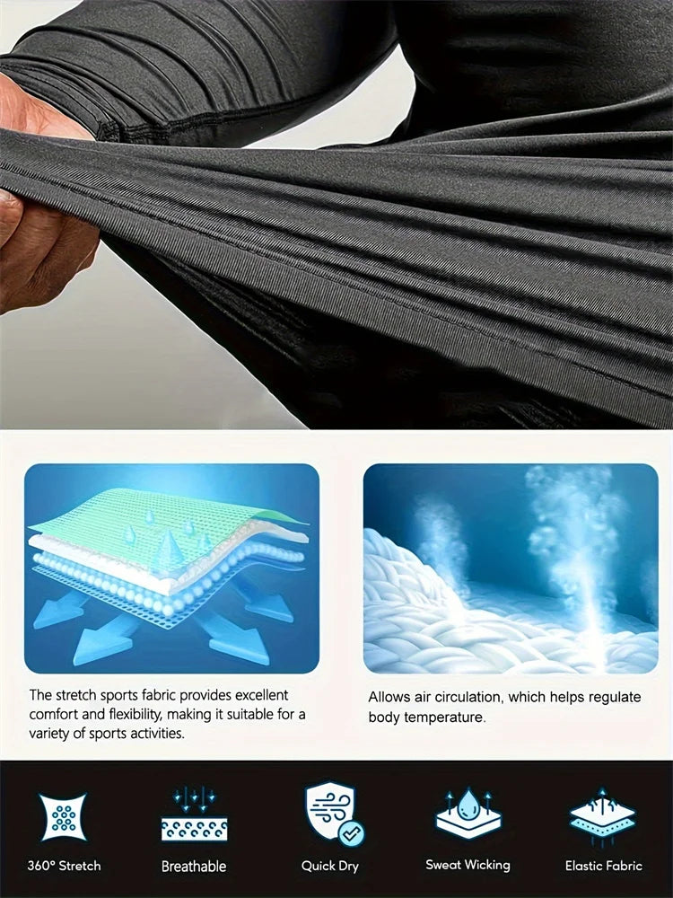 Camiseta Deportiva Hombre Gothic Fit – Ajustada, Cuello Alto y Secado Rápido (S–3XL)