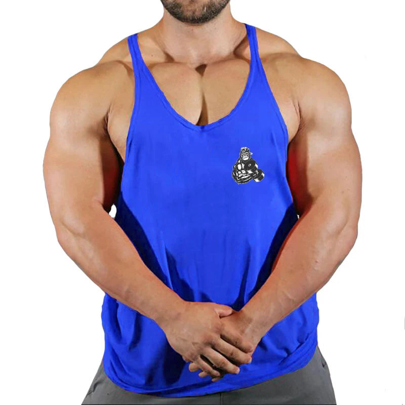 Camiseta Tank Top Hombre Fitness – Algodón Sin Mangas Estilo Bodybuilding