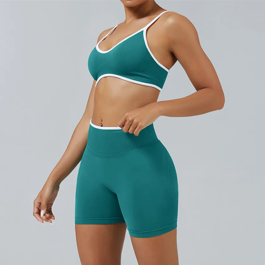 Conjunto Deportivo Mujer 2 Piezas Push Up – Leggings Cintura Alta + Crop Top Manga Larga (XP219)  ✨