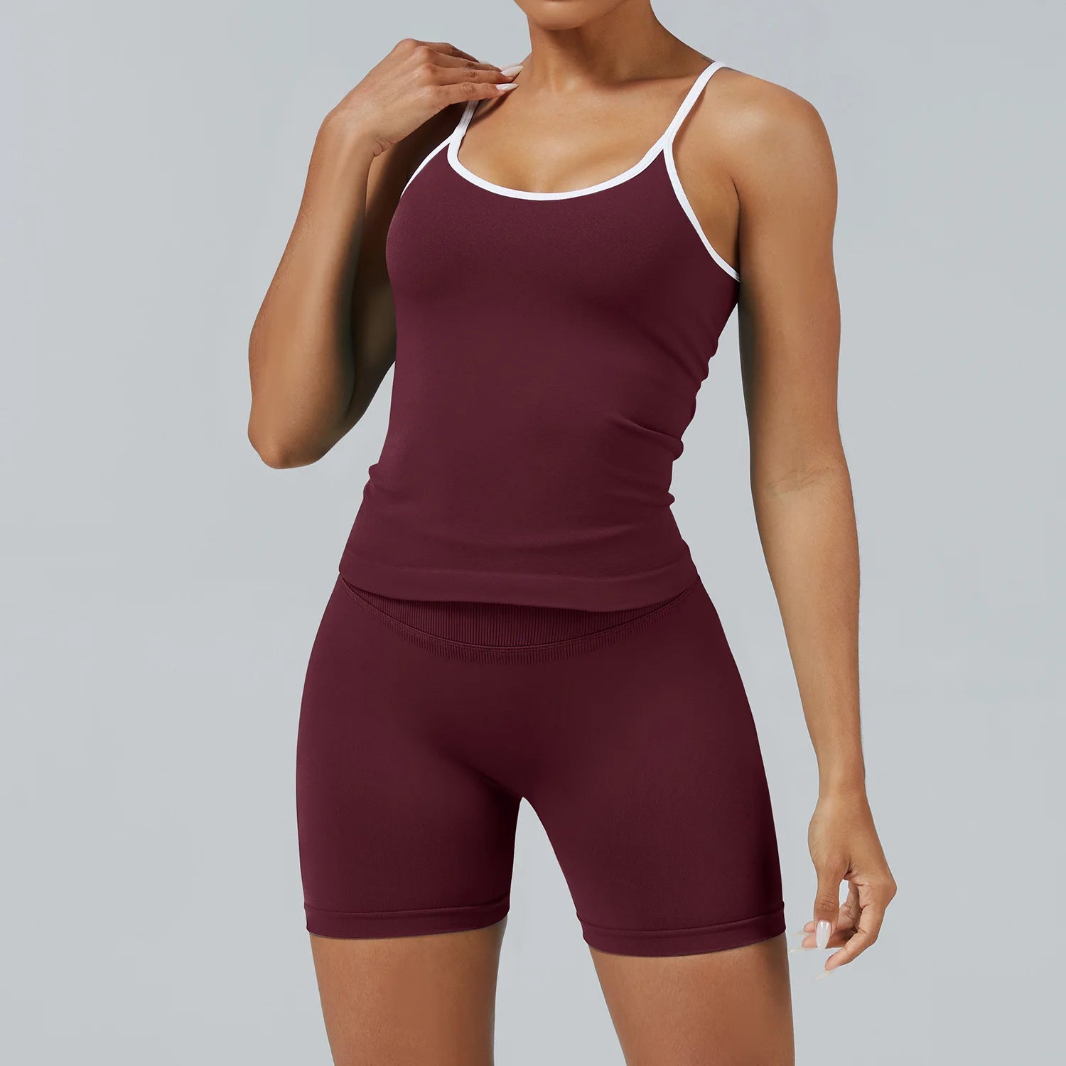 Conjunto Deportivo Mujer 2 Piezas Push Up – Leggings Cintura Alta + Crop Top Manga Larga (XP219)  ✨