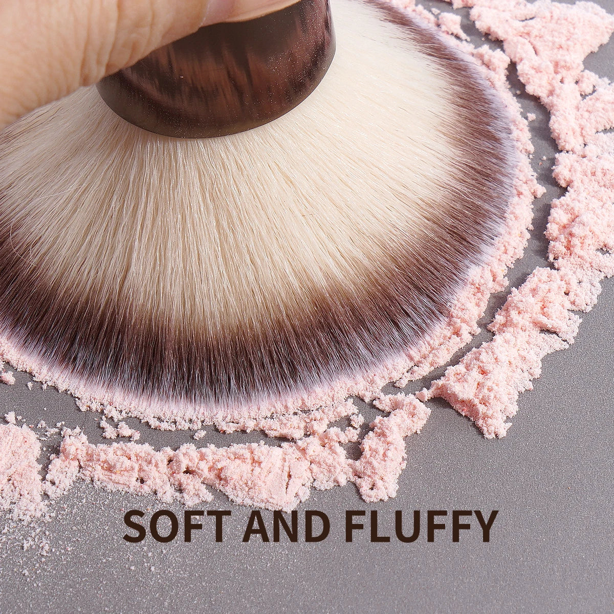 Brocha de Maquillaje Doble Punta MAANGE – Base, Polvo, Rubor y Contorno