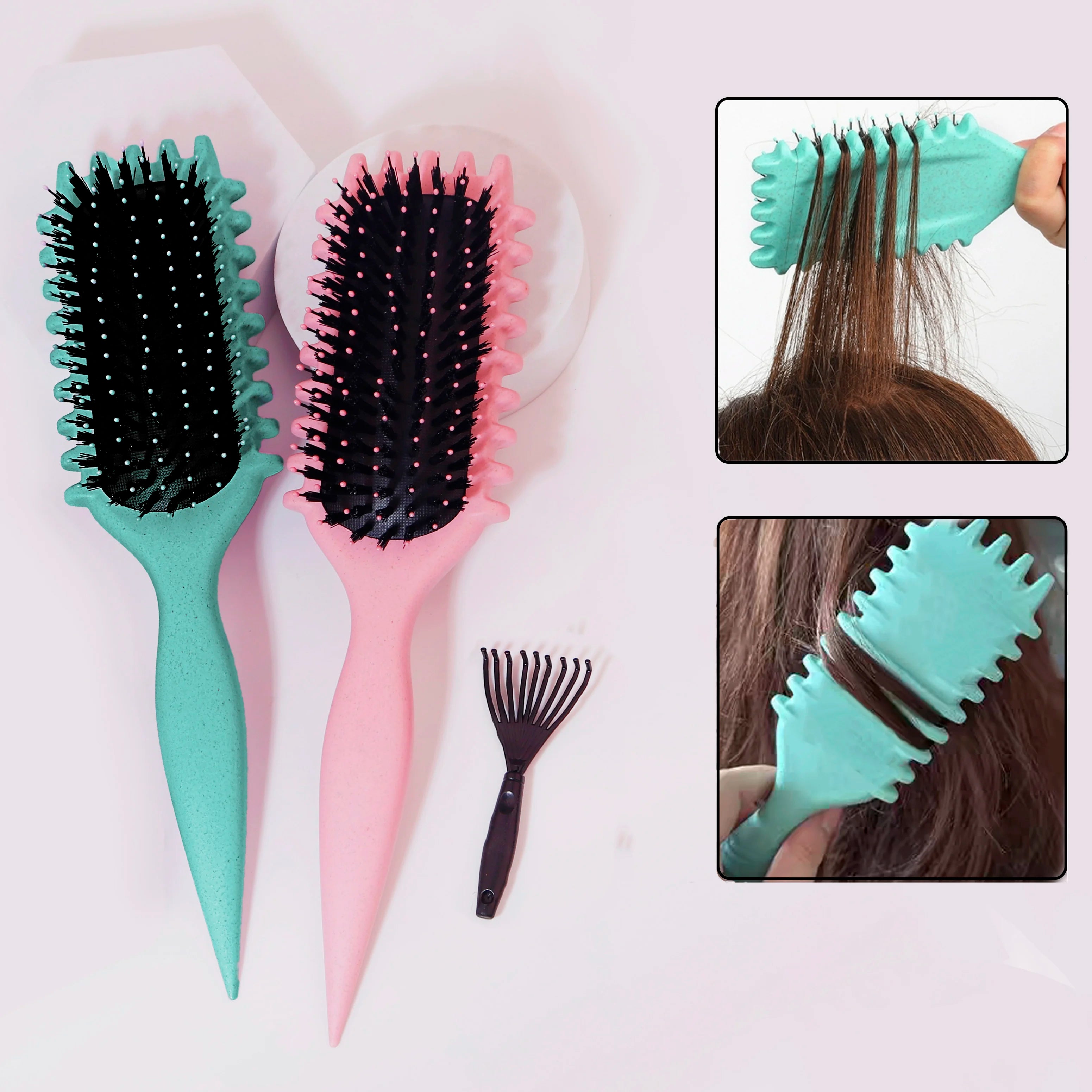 Cepillo Definidor para Cabello Rizado – Styling Brush Antifrizz para Rizos