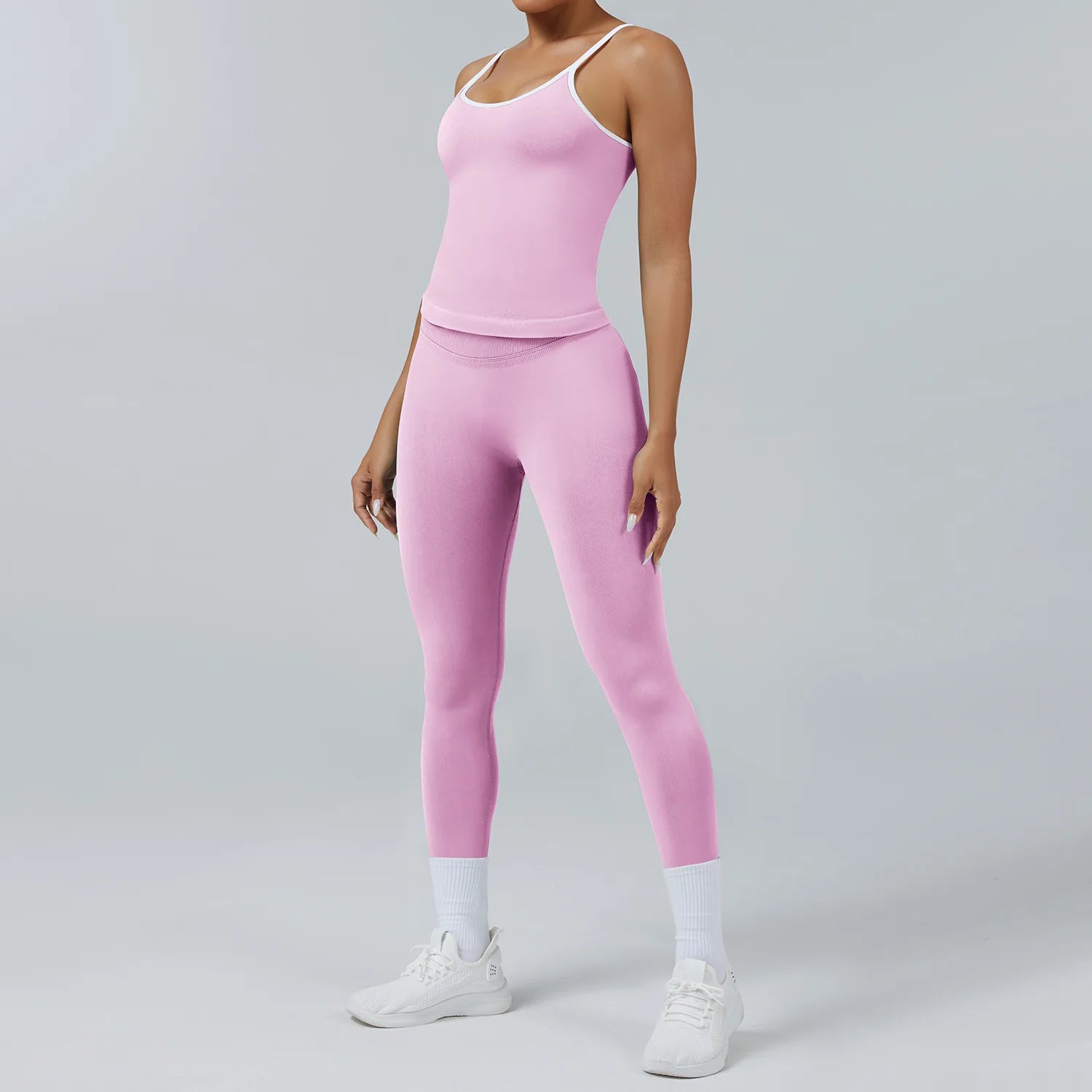 Conjunto Deportivo Mujer 2 Piezas Push Up – Leggings Cintura Alta + Crop Top Manga Larga (XP219)  ✨