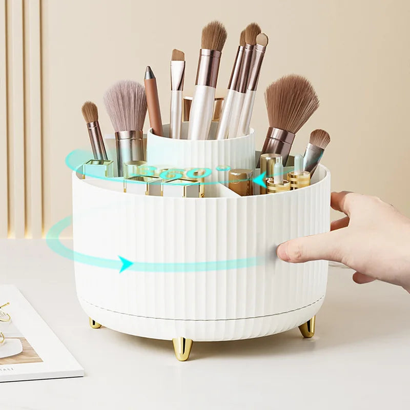 Organizador de Maquillaje Giratorio 360° – Gran Capacidad para Tocador y Baño