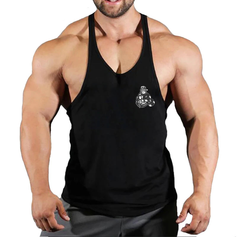 Camiseta Tank Top Hombre Fitness – Algodón Sin Mangas Estilo Bodybuilding