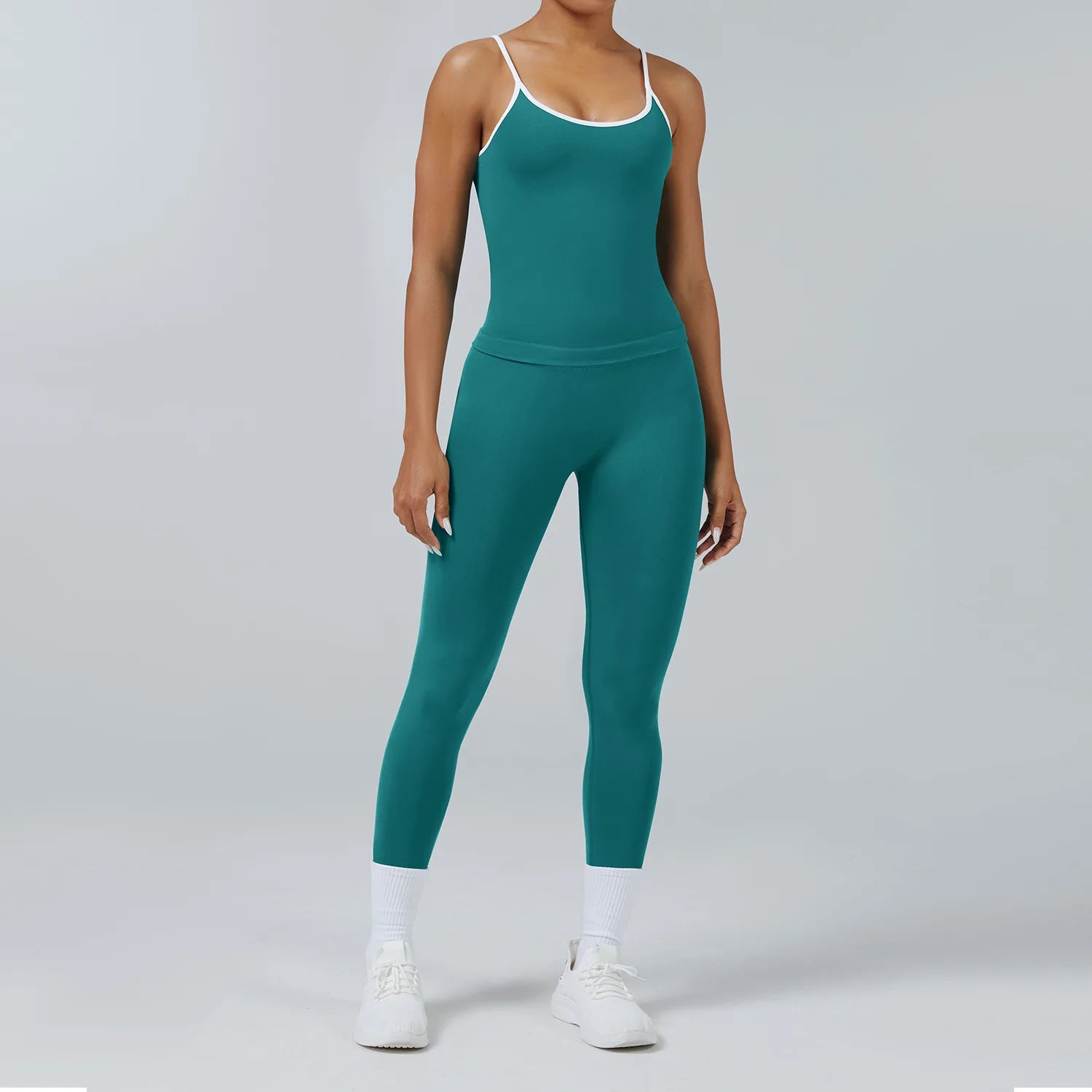Conjunto Deportivo Mujer 2 Piezas Push Up – Leggings Cintura Alta + Crop Top Manga Larga (XP219)  ✨