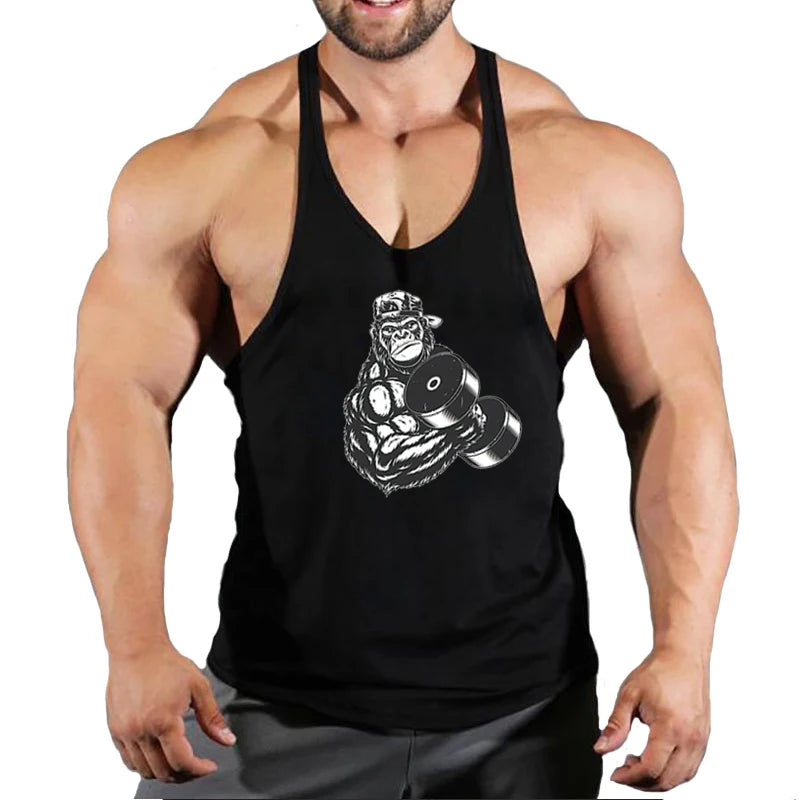 Camiseta Tank Top Hombre Fitness – Algodón Sin Mangas Estilo Bodybuilding