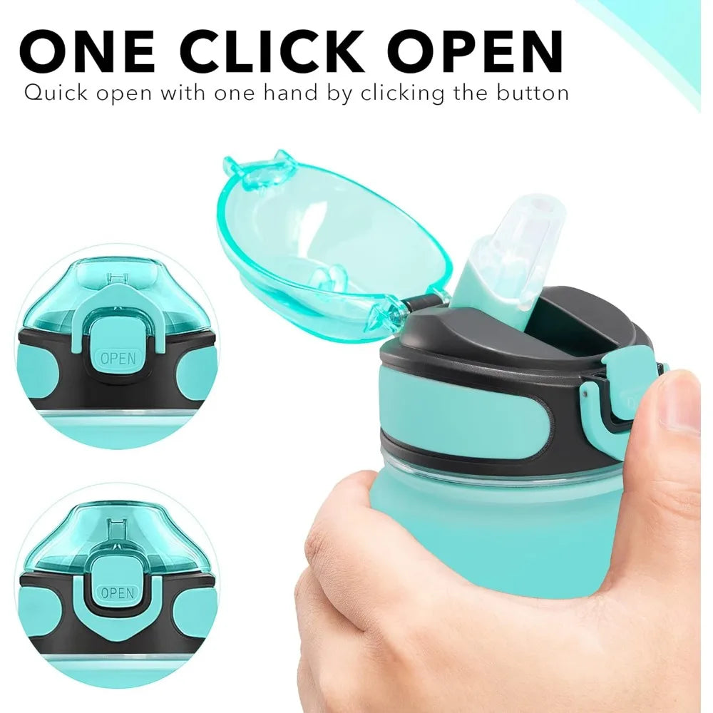 Botella de Agua Motivacional 1L (32 oz) con Pajilla y Marcador de Horas