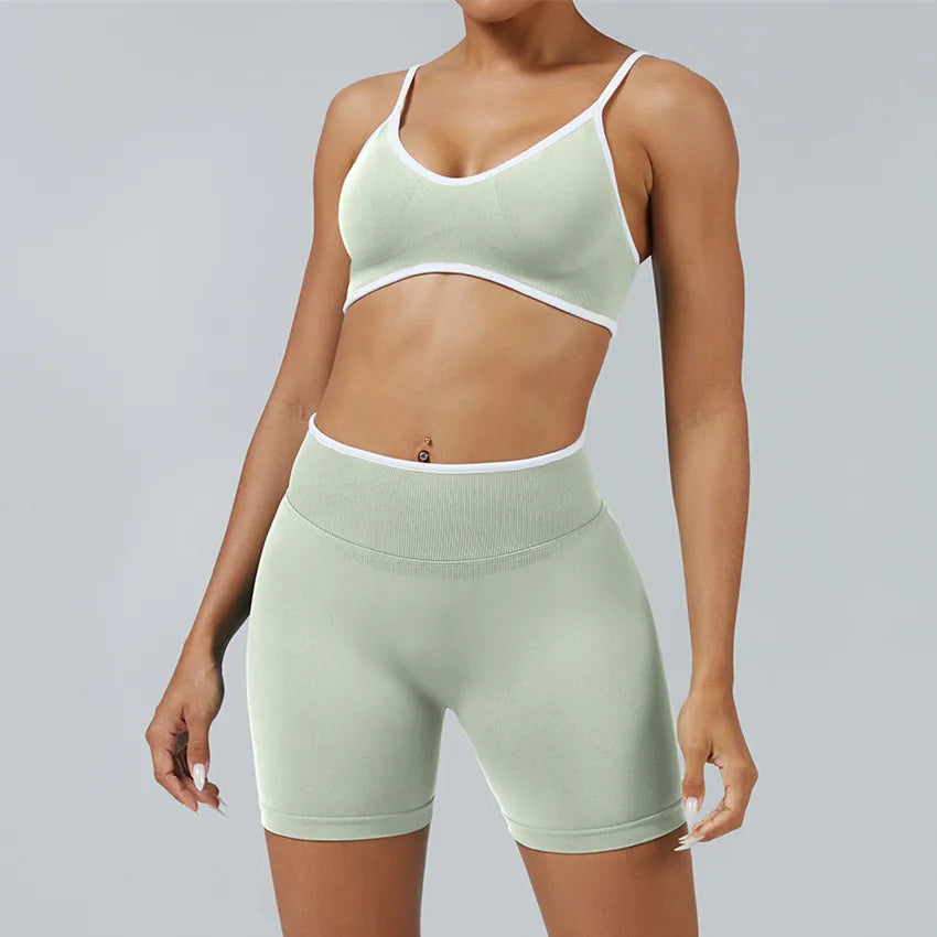 Conjunto Deportivo Mujer 2 Piezas Push Up – Leggings Cintura Alta + Crop Top Manga Larga (XP219)  ✨