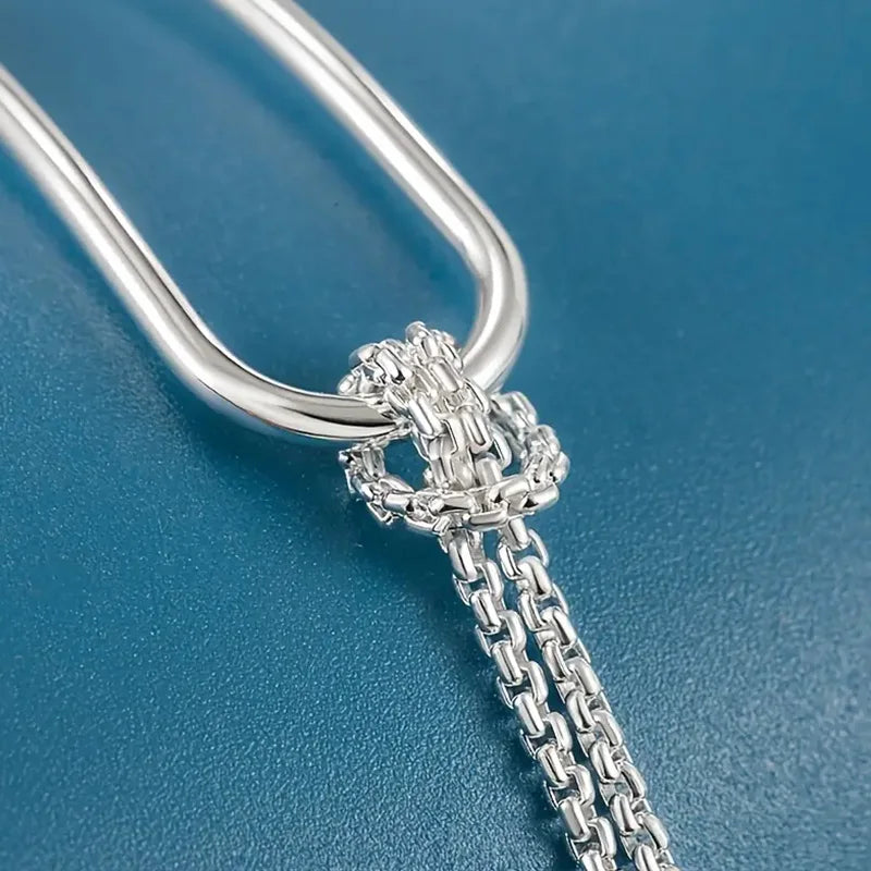 Pulsera Minimalista de Plata 925 con Diseño Geométrico