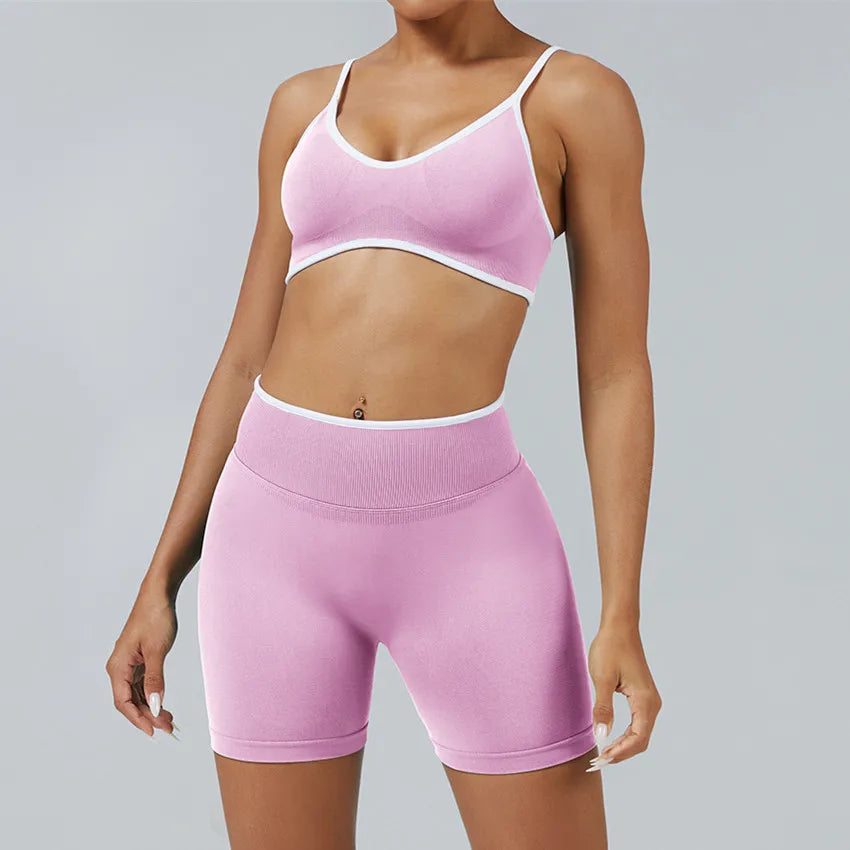 Conjunto Deportivo Mujer 2 Piezas Push Up – Leggings Cintura Alta + Crop Top Manga Larga (XP219)  ✨