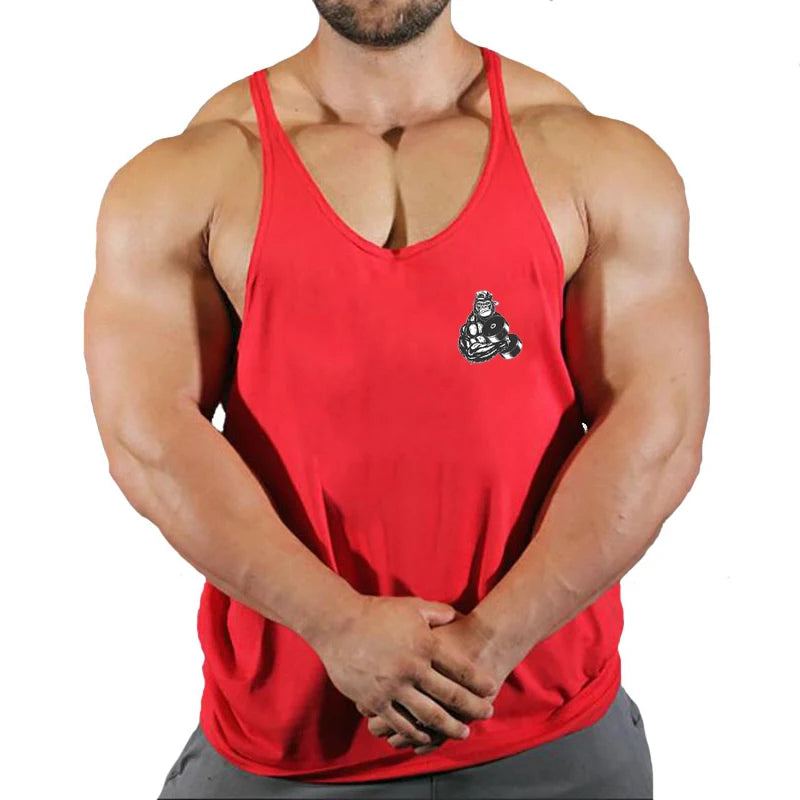 Camiseta Tank Top Hombre Fitness – Algodón Sin Mangas Estilo Bodybuilding