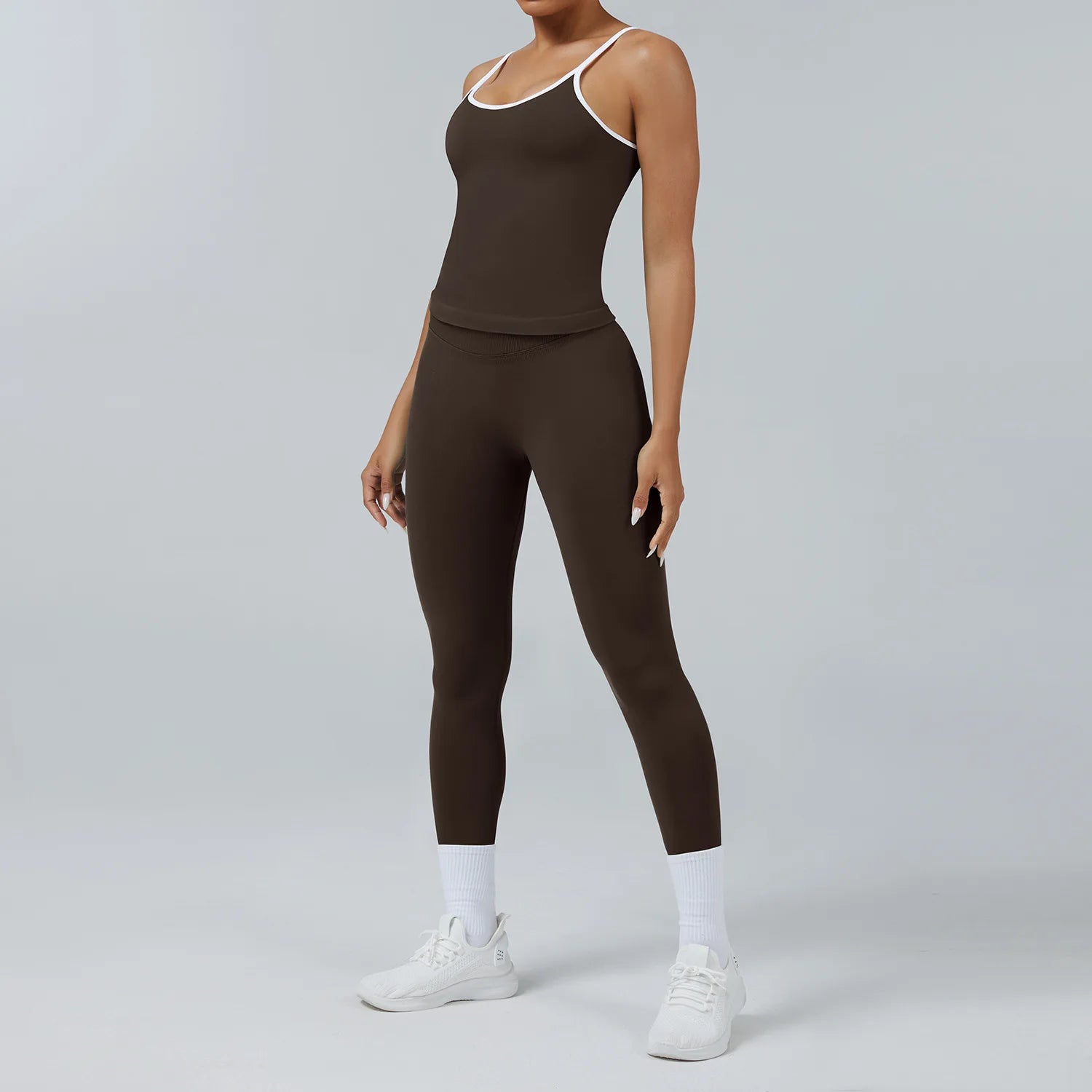Conjunto Deportivo Mujer 2 Piezas Push Up – Leggings Cintura Alta + Crop Top Manga Larga (XP219)  ✨