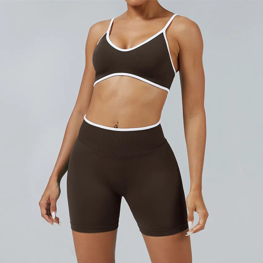Conjunto Deportivo Mujer 2 Piezas Push Up – Leggings Cintura Alta + Crop Top Manga Larga (XP219)  ✨