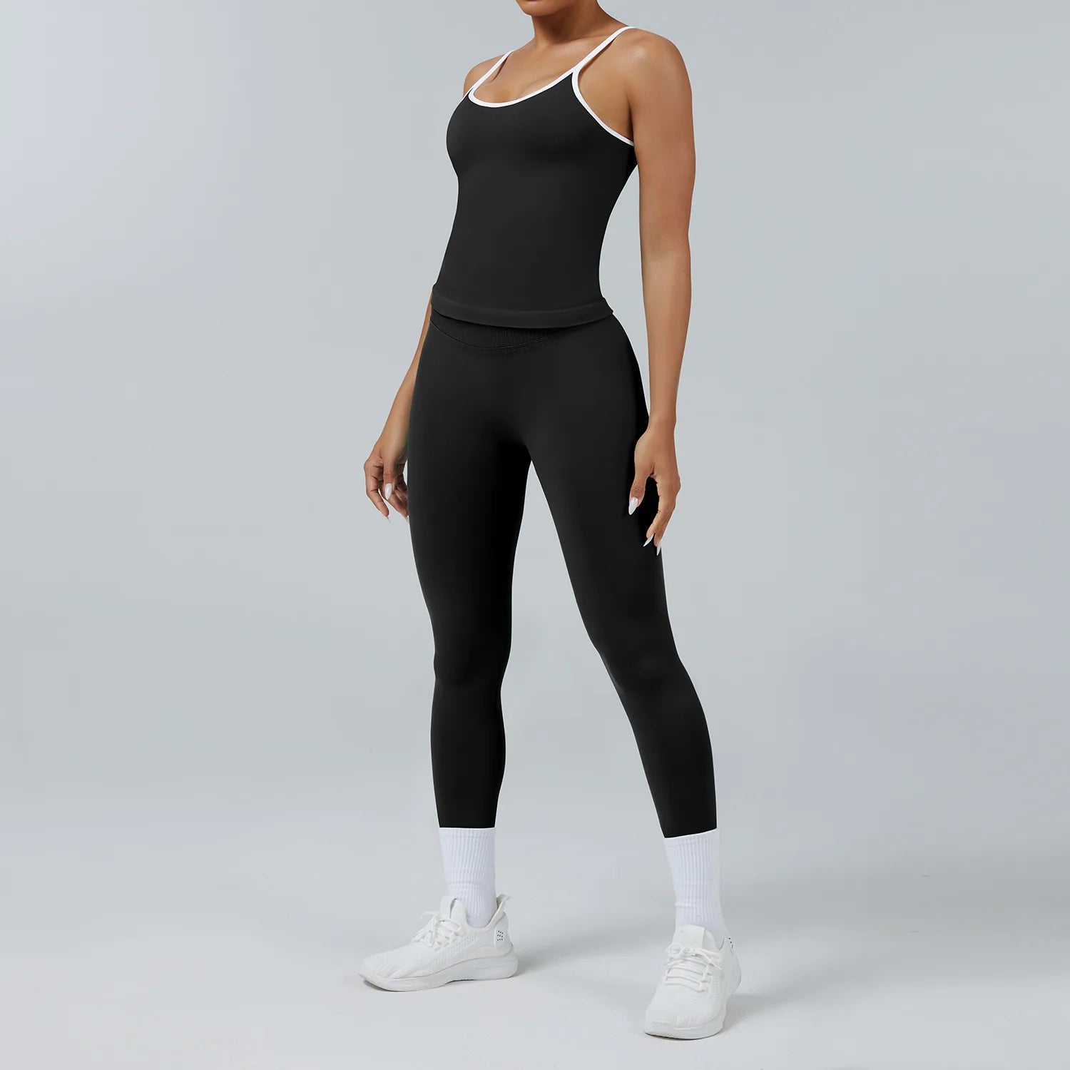 Conjunto Deportivo Mujer 2 Piezas Push Up – Leggings Cintura Alta + Crop Top Manga Larga (XP219)  ✨