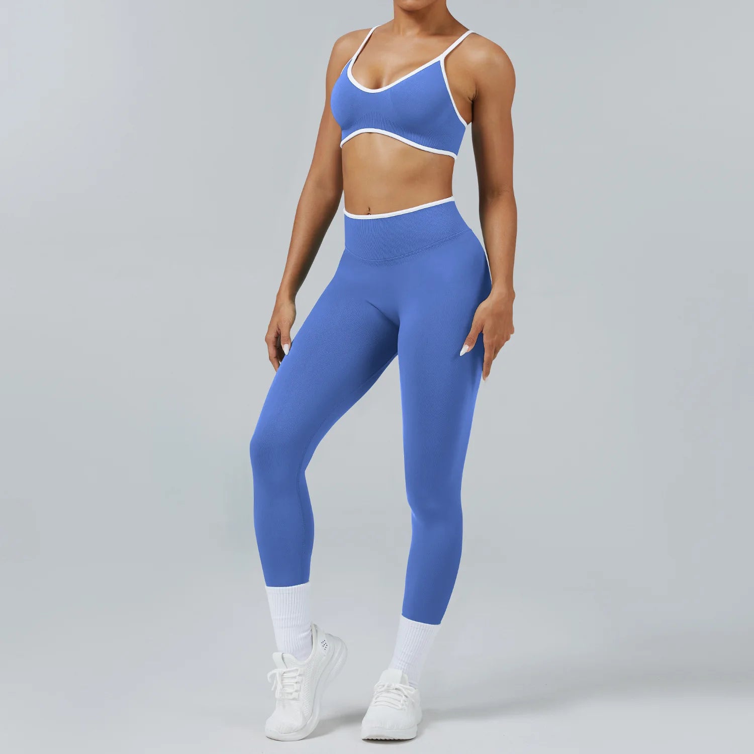 Conjunto Deportivo Mujer 2 Piezas Push Up – Leggings Cintura Alta + Crop Top Manga Larga (XP219)  ✨