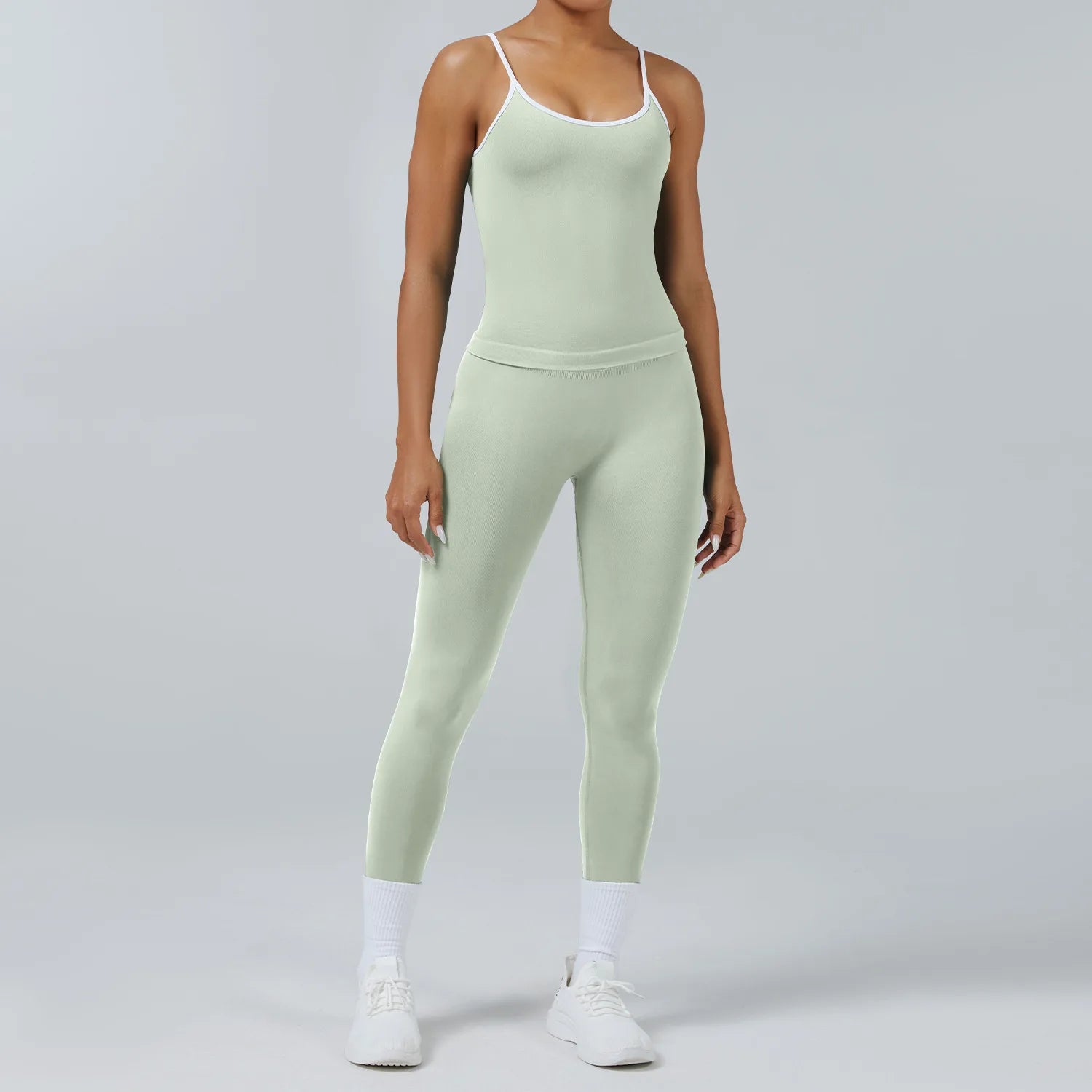 Conjunto Deportivo Mujer 2 Piezas Push Up – Leggings Cintura Alta + Crop Top Manga Larga (XP219)  ✨