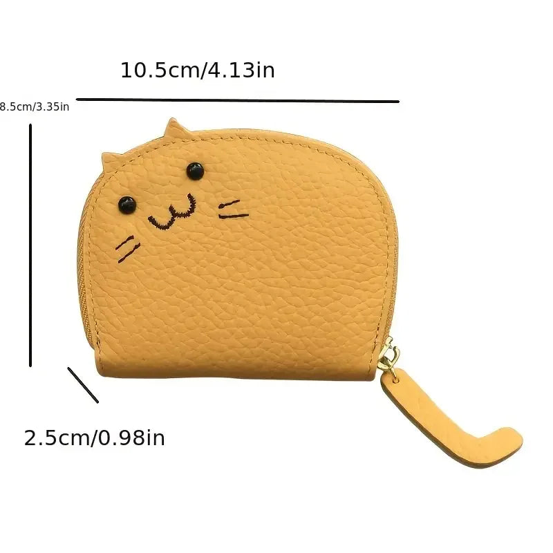 Cartera Mujer Diseño Gato – Monedero Cute con Porta Tarjetas Multiespacios
